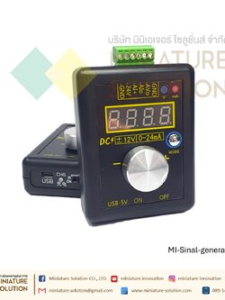 Signal generator จำลองสัญญาณเซนเซอร์ สำหรับ Analog PLC ได้ทั้ง 0-10v และ 4-20mA ใช้ง่าย มีแบตในตัว