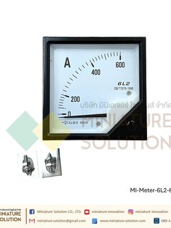 อนาล็อก AC Volt Amp Hz Meter วัดกระแสไฟฟ้า แบบเข็ม มาตรวัดแอมมิเตอร์ โวล์ลมิเตอร์ รุ่น 6L2 80X80 (Amp 6L2-600/5)