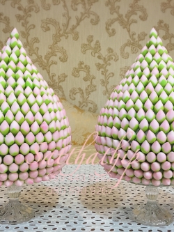 พานพุ่มดอกบัวประดิษฐ์ [7 นิ้ว 4,500 บาท/คู่]