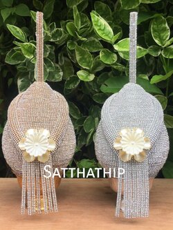 พานพุ่ม - พานพุ่มสักการะ - พานพุ่มเงินทอง - พานพุ่มนพเก้า [4 นิ้ว/ 1,400บาท/คู่]