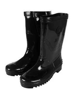 รองเท้าบูท PVC สูง 9 นิ้ว เบอร์ 10/10.5/11/11.5 ดำ โบว์ลิ่ง