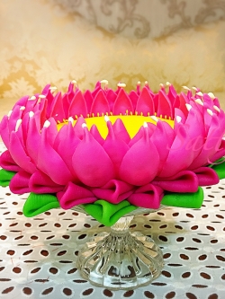 ชุดถาดบัว ประดิษฐ์จากดิน พร้อมพานแก้ว - Tray