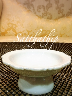 พานเซรามิค (เส้นผ่าศูนย์กลาง 3 นิ้ว) - พานขันหมาก - พานเซรามิก