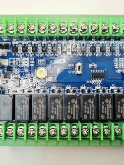 PLC FX2N - 20MR บอร์ดควบคุมการตั้งโปรแกรมใช้ในงานอุตสาหกรรม พร้อมฐานยึดราง
