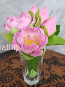 กรวยดอกบัว ประดิษฐ์จากดิน