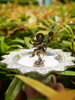 พระศิวะนาฏราช_ปางร่ายรำแห่งพระศิวะ เนื้อทองเหลือง l ขนาด 1.5 นิ้ว องค์เล็ก