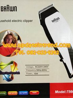 ปัตตาเลี่ยนไฟฟ้า ปัตตาเลียนตัดผม ปัตตาเลียนมีสาย เสียบไฟใช้งาน BARWN (Hair Clipper) No.7566