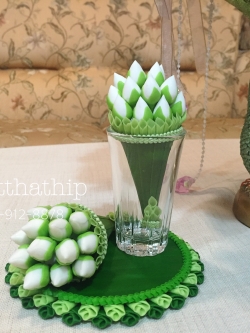 กรวยดอกบัวตูม ประดิษฐ์จากดิน/ กรวยดอกบัว ประดิษฐ์จากดิน - Lotus Flower