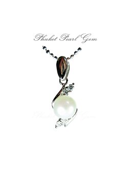 Single Pearl Sterling Silver Pendant