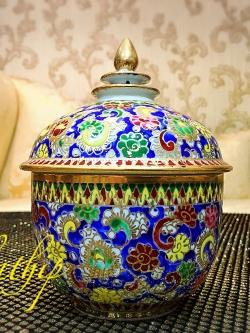 โกศอัฐิ เบญจรงค์ - โถ เบญจรงค์ - โถบรรจุอัฐิ