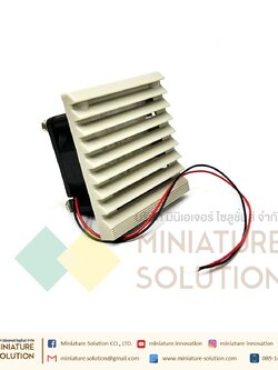 พัดลมระบายความร้อนในตู้คอนโทรล Fan with Filter (Size 80x80x17 mm. / Hole Size 61x61mm / ขนาดพัดลม 60x60x25 mm / Model AS6025B24P0-24V gray net / DC24V / ZL800 )