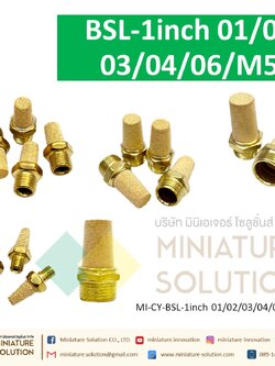 ข้อต่อลม Silencer เก็บเสียง/Muffler ขนาด BSL-01 1/8" BSL-02 1/4 BSL-03 3/8" BSL-04 1/2" BSL-06 3/4" BSL-1inch BSL-M5