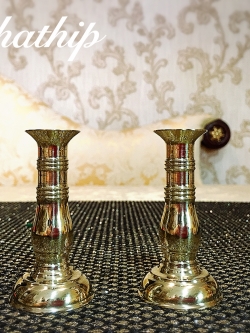 เชิงเทียนทองเหลือง (ขนาด สูง 3 นิ้ว)