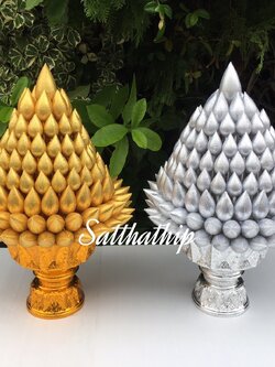 พานพุ่มดอกบัวเงินทอง