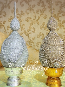 พานพุ่มเงินทอง [ุ6 นิ้ว/ 3,300 บาท/คู่]