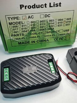 PZEM-016 MODBUS PZEM-016 AC ดิจิตอลมิเตอร์ 100A 80-260V โวลท์ แอมป์ วัตต์ พลังงานไฟฟ้า RS485 port Split CT รุ่น PZEM-016