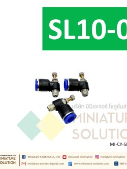 ข้อต่อลม ฟิตติ้งลม ข้อต่อปรับความเร็วลมงอ 90 SL10-01 G1/8" 1หุน/SL10-02 G1/4" 2หุน/SL10-03 G3/8" 3หุน/SL10-04 G1/2" 4หุน