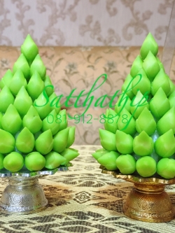 พานพุ่มดอกบัวประดิษฐ์ [3.5 นิ้ว 850 บาท/คู่]