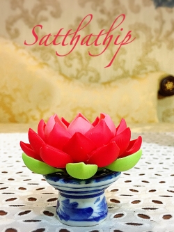 ถาดบัว ประดิษฐ์จากดิน - ฐานบัว ประดิษฐ์จากดิน - พานบัว ประดิษฐ์จากดิน - ถาดบัวดินปั้น - ฐานบัวดินปั้น - พานบัวดินปั้น - ฐานรองพระ - Tray