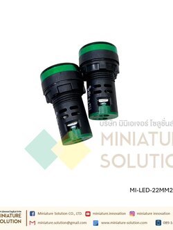 Pilot Lamp LED ไพล็อตแลมป์ 22mm สีเขียว สีขาว สีน้ำเงิน สีเหลือง 220V