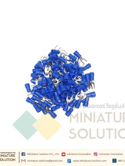 หางปลา SV1.25-4S หางปลาเสียบแบบเขี้ยว ถุง 100 ตัว สีน้ำเงิน [100pcs]