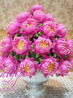 พานพุ่มดอกบัวประดิษฐ์ [9.5 นิ้ว 5,700 บาท/คู่]