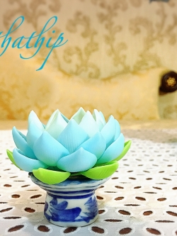 ถาดบัว ประดิษฐ์จากดิน - ฐานบัว ประดิษฐ์จากดิน - พานบัว ประดิษฐ์จากดิน - ถาดบัวดินปั้น - ฐานบัวดินปั้น - พานบัวดินปั้น - ฐานรองพระ - Tray