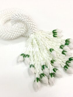 พวงมาลัยดอกพุด - พวงมาลัยดอกพุดประดิษฐ์ - พวงมาลัยประดิษฐ์