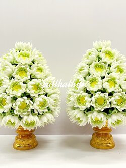 พานพุ่มดอกบัวประดิษฐ์ [9.5 นิ้ว 6,500 บาท/คู่]