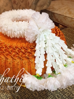 พวงมาลัยผ้า ดอกมะลิ สีขาว - Fabric garland - Jasmine garland