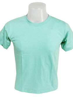 เสื้อยืด คอกลม สีเขียวมิ้นท์