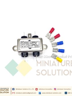 กรองสัญญาณ ขนาดเล็ก Noise Filter Power Line EMI Filter AC 250VAC 50/60Hz (CW1B-10A-T 10A 250VAC)
