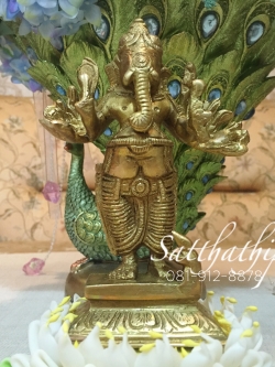 พระพิฆเนศวรปางวีระคณปติ 16 กร หรือปางปลดหนี้ (ทองเหลือง) ผลิตและนำเข้าจากอินเดีย - Ganesha: Lord of Success