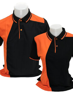 เสื้อโปโลสีดำส้ม ราคาส่ง 3 ตัวขึ้นไป