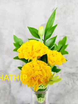 กรวยดอกดาวเรือง ประดิษฐ์จากดิน