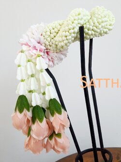 พวงมาลัยดอกรัก - พวงมาลัยดอกรักเกลียว - พวงมาลัยดอกรักเกลียวประดิษฐ์