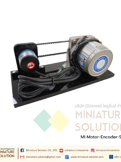 ชุดมอเตอร์ 220VAC 3 เฟส พร้อม Encoder สายพาน 3IK15A-S สำหรับทดสอบ INVERTER ชุดฝึก