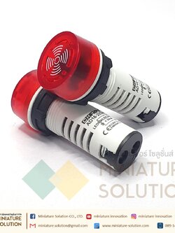 Electronic Buzzer หลอดไฟกระพริบ หลอดมีเสียง หลอดออด AC/DC24V AC220V (สีแดง) (24VDC) (220VDC)