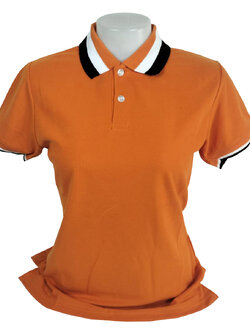 เสื้อโปโลหญิง สีส้ม