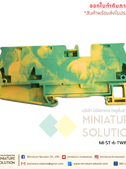 ST 6-TWIN - Feed-through terminal block เทอร์มินอลสปริง ออกคู่ ใช้ง่าย ST6-TWIN spring terminal block