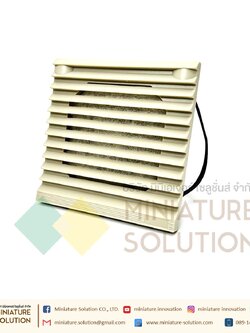 พัดลมระบายความร้อนในตู้คอนโทรล Fan with Filter (Size 420x180x28 mm. / Hole Size 391x151mm / ขนาดพัดลม 120x120x38mm / Model AS12038A2L7P9T / 220VAC)