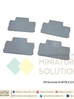 (ราคา ต่อชิ้น) ST Terminal Block rail type screw-free spring terminal เทอร์มินอลสปริงรุ่น ST2.5 2.5mm2 600V 20A STTB2.5 2.5mm2 500V 20A (ตัวปิดท้าย)(D-STTB2.5)(เทา)