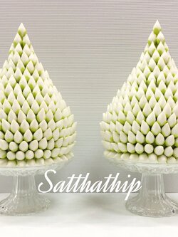 พานพุ่มดอกบัวประดิษฐ์ [5 นิ้ว/ 3,500บาท/คู่]