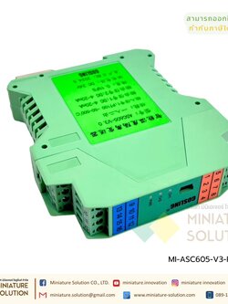 ASC605-V3.0 Analog Isolator 24VDC PT100 -50-500C แปลงสัญญาณ Analog 4-20mA 2Chanal GOSLING กล่องสีเขียว