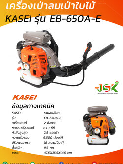 เครื่องเป่าลมเป่าใบไม้KASEI รุ่น EB-650A-E
