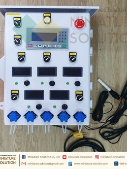 ตู้ระบบควบคุมปุ๋ยปรับค่าสารอาหาร EC ค่าเป็นกรดด่าง PH อัตโนมัติโดยใช้เซนเซอร์ในการตัดสินใจ สำหรับผักไฮโดรโปนิกส์