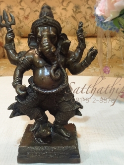 พระพิฆเนศ ปางลีลา (ทองเหลืองรมดำ) - Ganesha: Lord of Success
