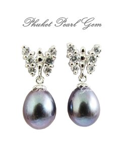 Phuket Pearl Gem Butterfly Pearl Earring