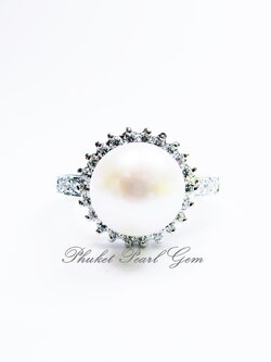 Elegance Silver Pearl Ring