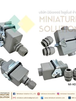 ปลั๊กเชื่อมต่อใช้สำหรับงานหนัก Heavy Duty Connectors Power แบบขันสกรู16A 500V HDC-HE-4/6/10/16/20/24/32/48 กันน้ำ ต่อตรง